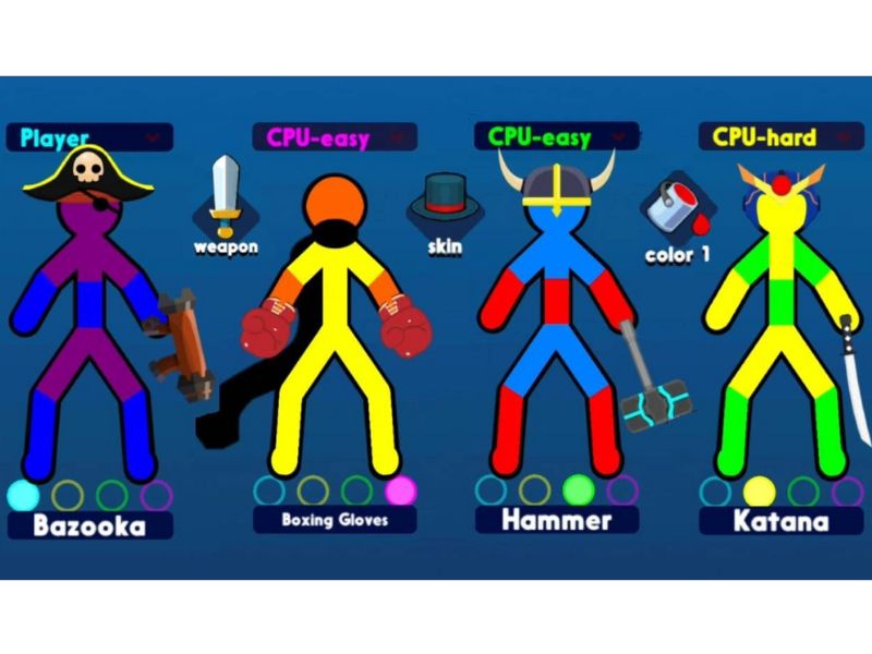 Nhân Vật Và Vũ Khí Đa Dạng Trong Hack Supreme Duelist Stickman
