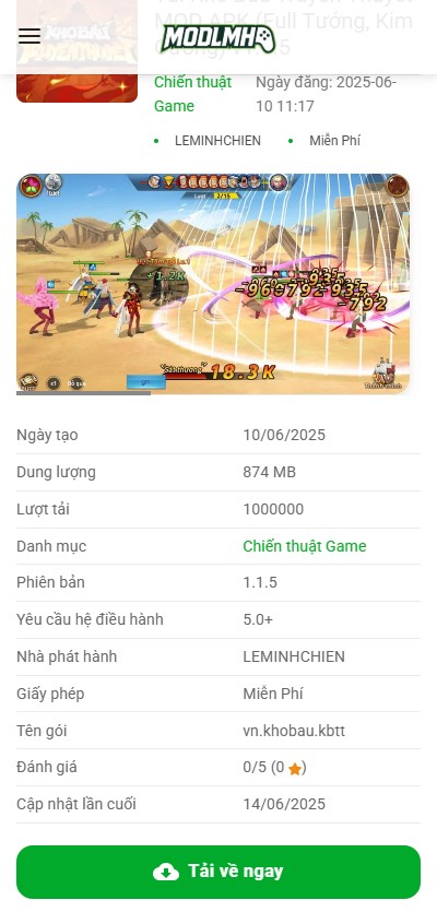 Kho báu truyền thuyết hack
