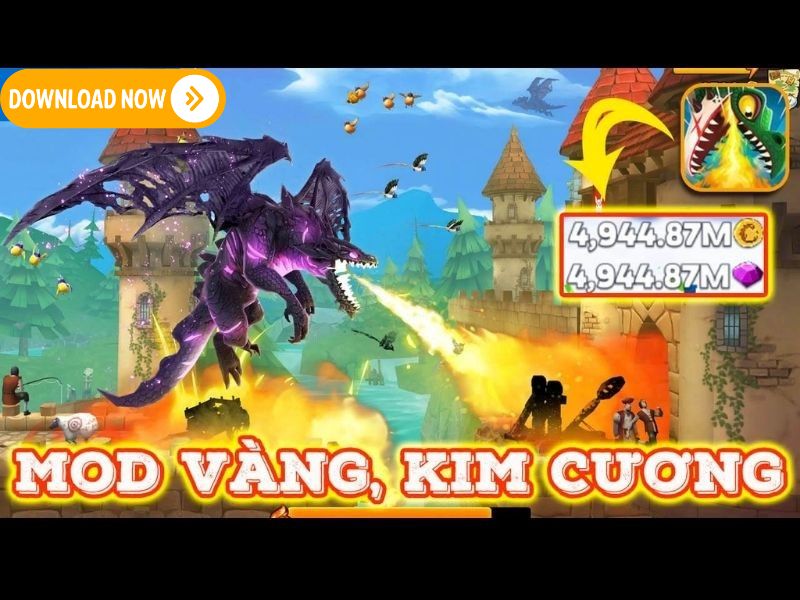 Tất Cả Các Tính Năng Của Phiên Bản Hack Hungry Dragon