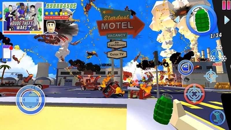 Trải Nghiệm Gameplay Thế Giới Mở Cực Đỉnh Trong Dude Theft Wars