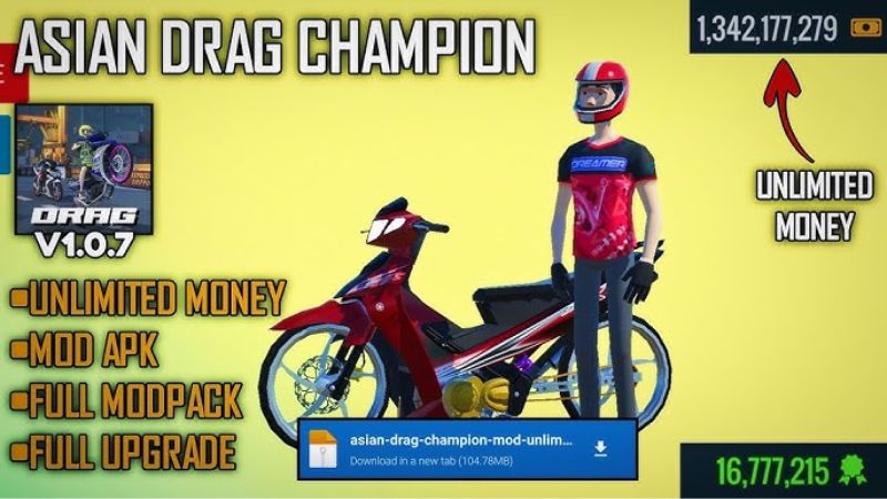 Bộ Sưu Tập Xe Phong Phú Trong Asian Drag Champion Mod APK