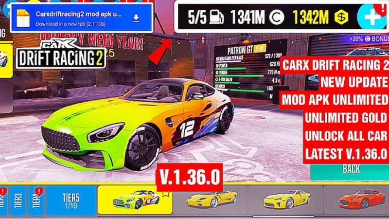 Tính năng CarX Drift Racing 2 MOD APK