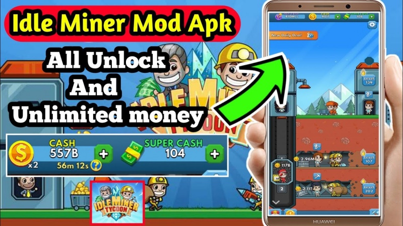 Tính năng MOD của Idle Miner Tycoon