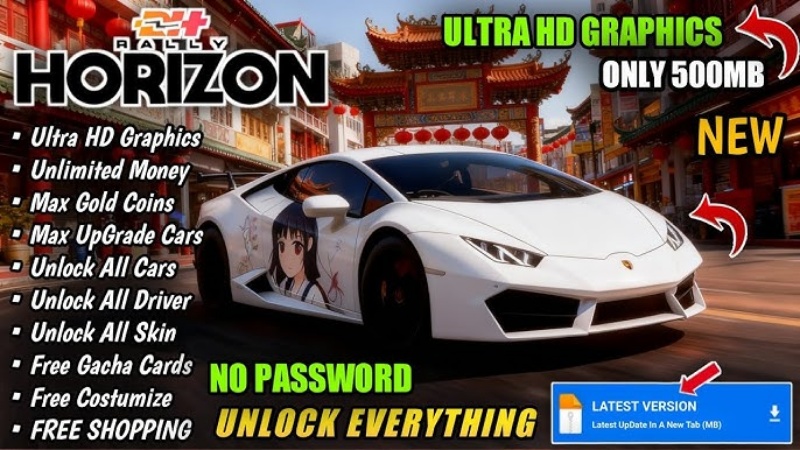 Tính năng Rally Horizon Mod Apk