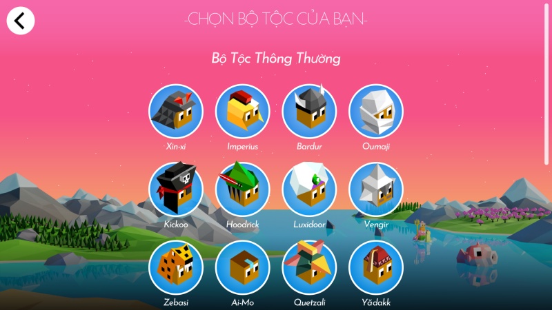 Mỗi bộ tộc tạo một cách khởi đầu khác nhau